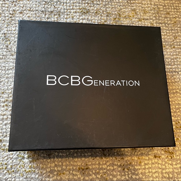 BCBG Loriah Taupe Cork Heel Sandal - Picture 12 of 14